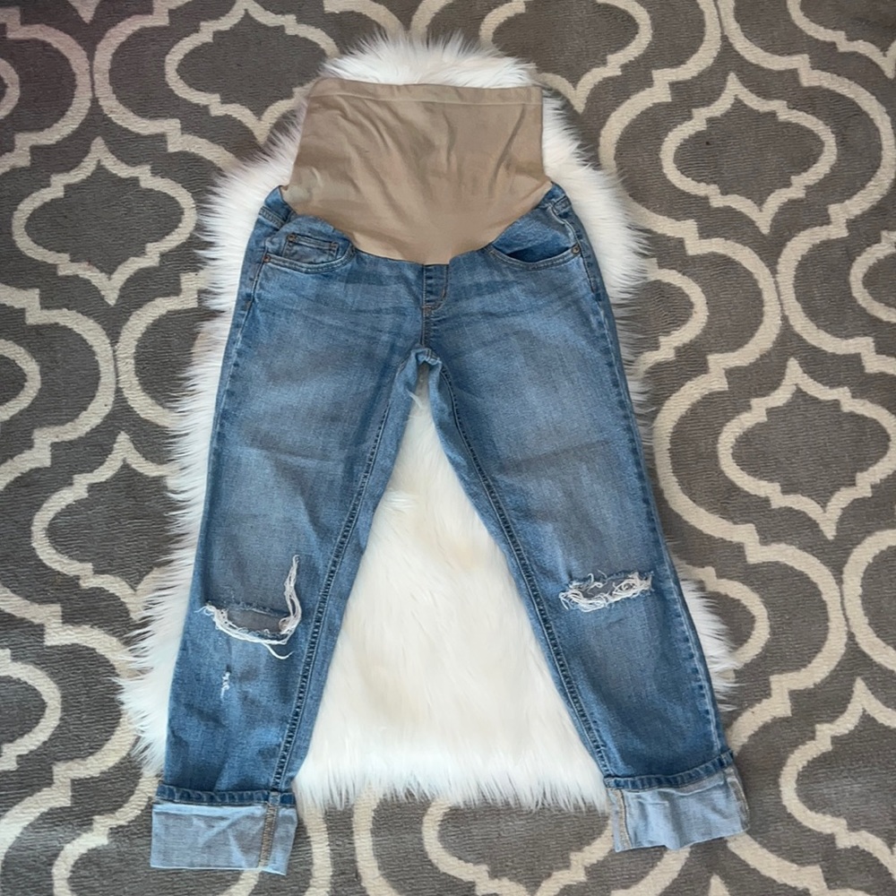 Maternity indigo blue size extra small boyfriend jeans